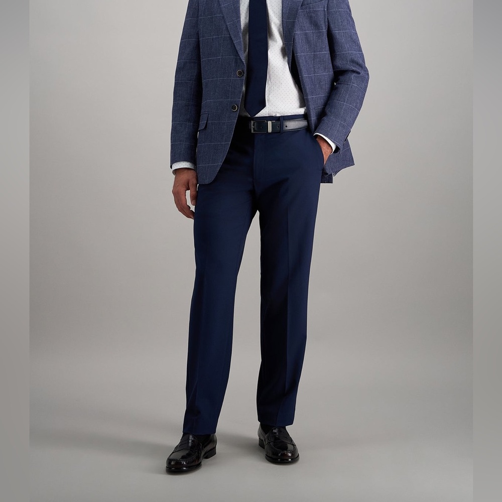 J.M. Haggar 4-way navy Blue slim fit suit pants size 29X30